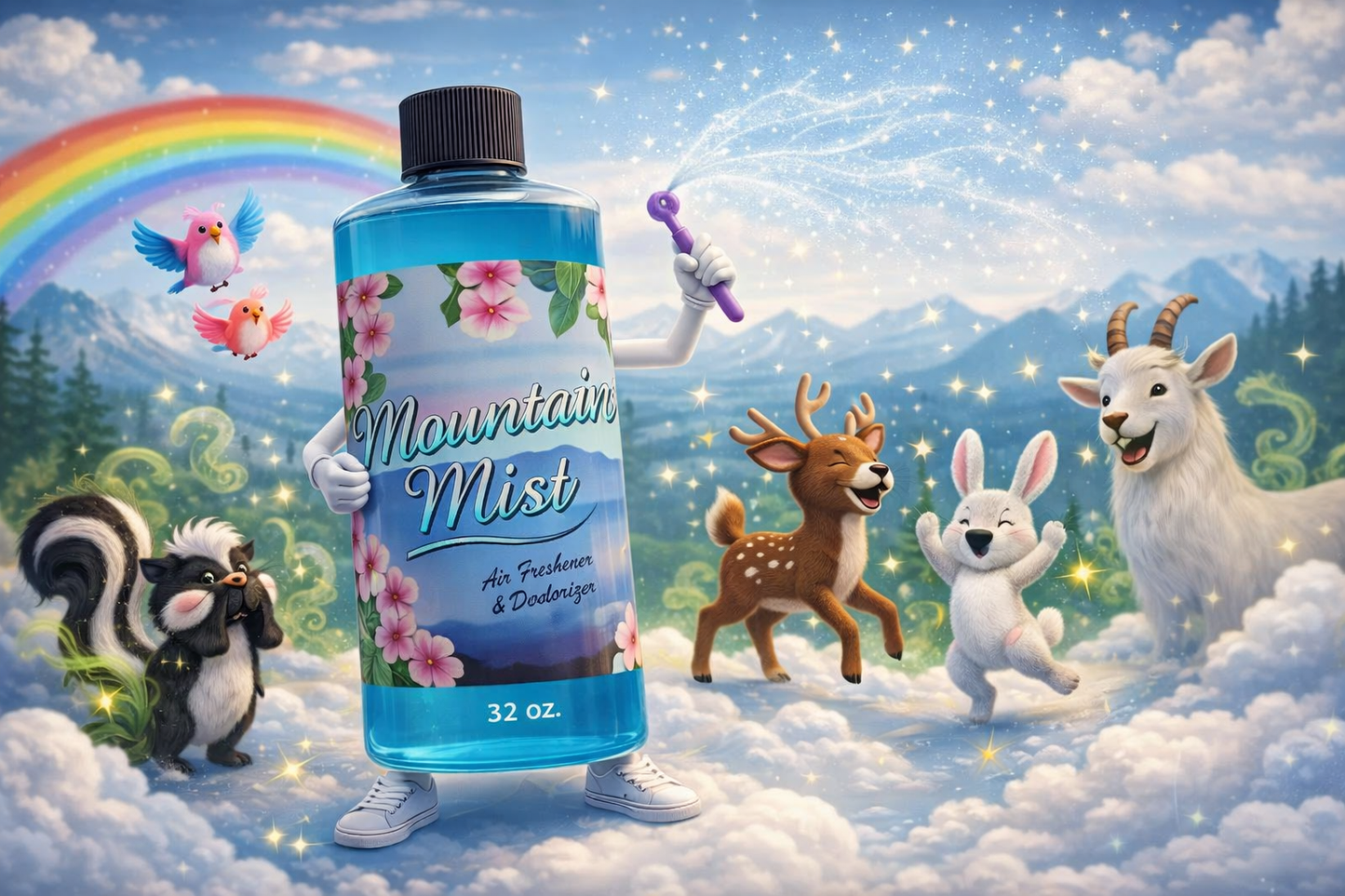 Water Vacuum Mountain Mist deodorizer DOUBLE THE SIZE!! 32 oz bottle